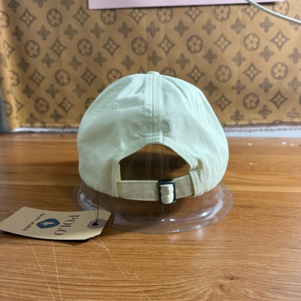 Polo by Ralph Lauren Pale Yellow Cotton Baseball Cap